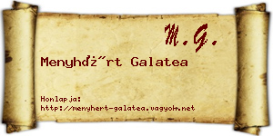 Menyhért Galatea névjegykártya